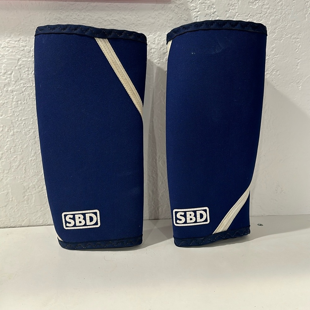 SBD Knee Sleeves Navy Blue/white